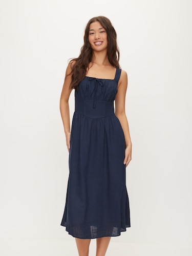 navy blue cocktail dress lace Milly Women's Molly Lace Gown - Navy