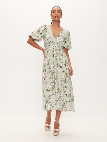 Missouri Linen Blend Midi Dress                                                                                                 