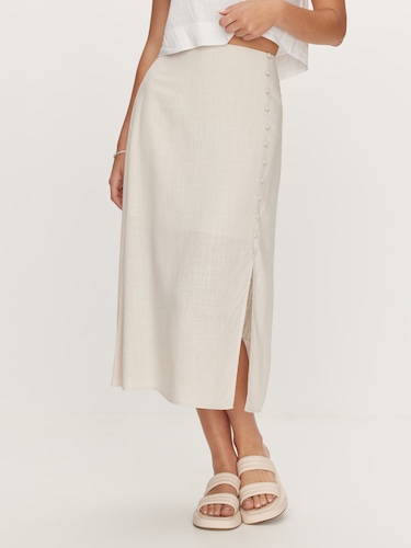 Lina Side Split Midi Skirt                                                                                                      