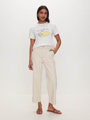 Patch Pocket Wide Leg Pant                                                                                                      