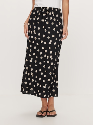 Gracie Tie Front Midi Skirt                                                                                                     