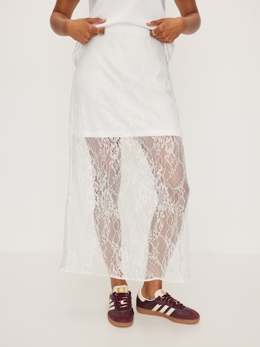 Pippa Lace Midi Skirt                                                                                                           