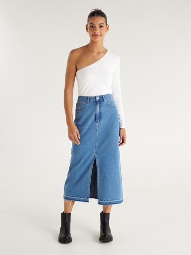 Noah Denim Midi Skirt                                                                                                           