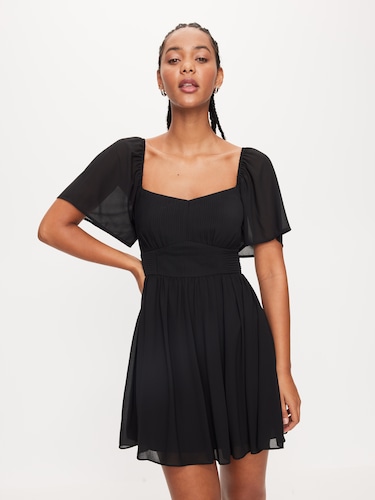 Kate Flutter Sleeve Dress                                                                                                       