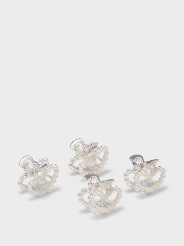 4 Pack Bow Pearl Clips                                                                                                          