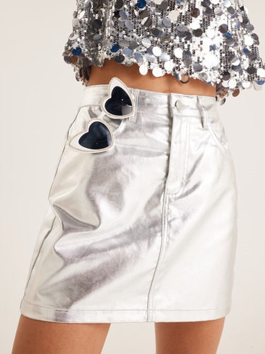 Melody Metallic Mini Skirt                                                                                                      