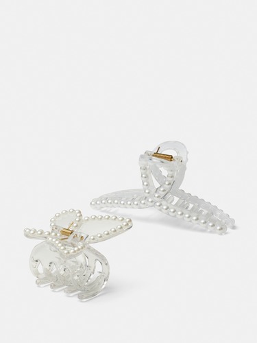 2 Pack Pearl Hair Claws                                                                                                         