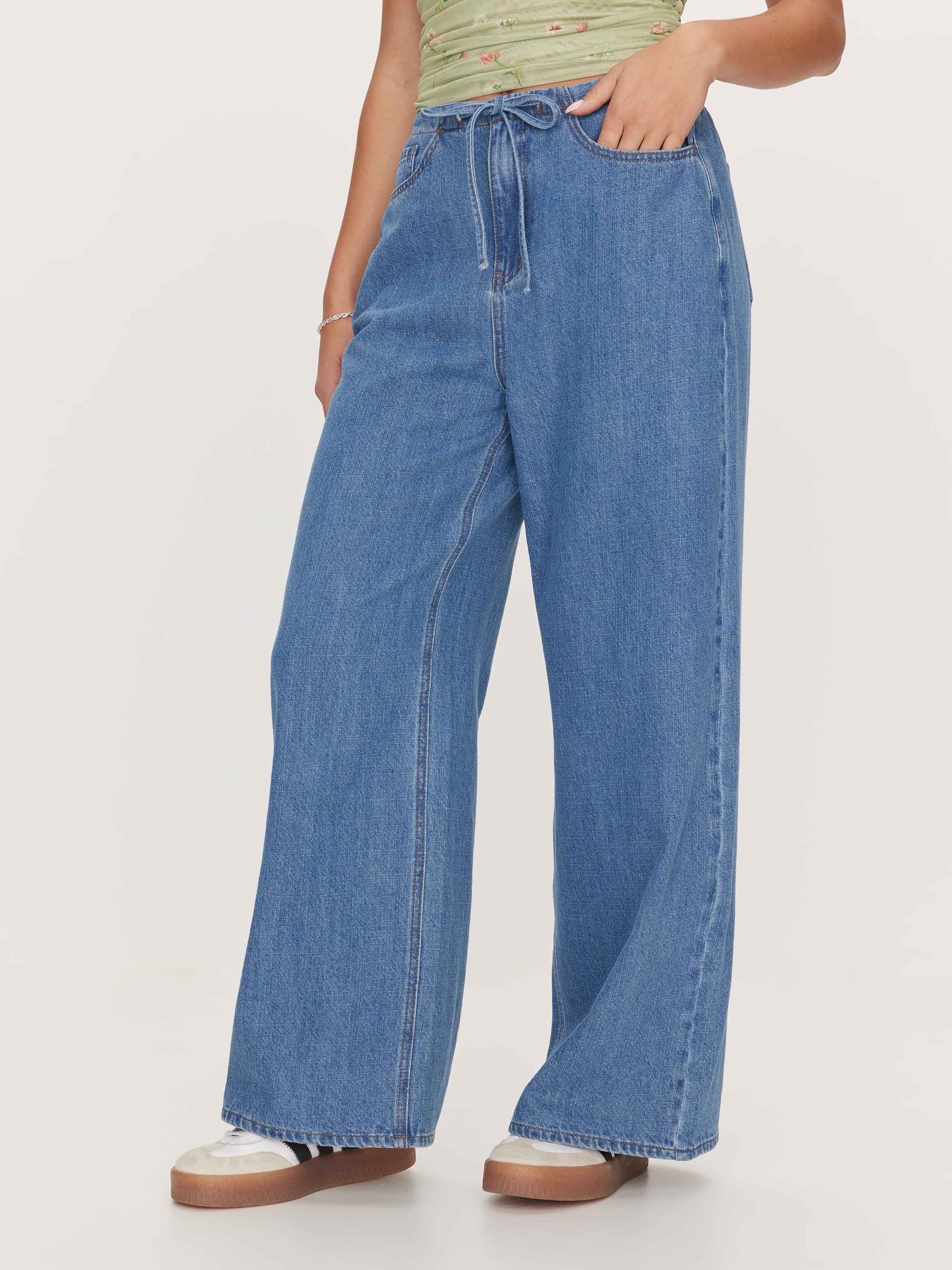 Tahliah Soft Denim Jean Mid Blue - Dotti Online