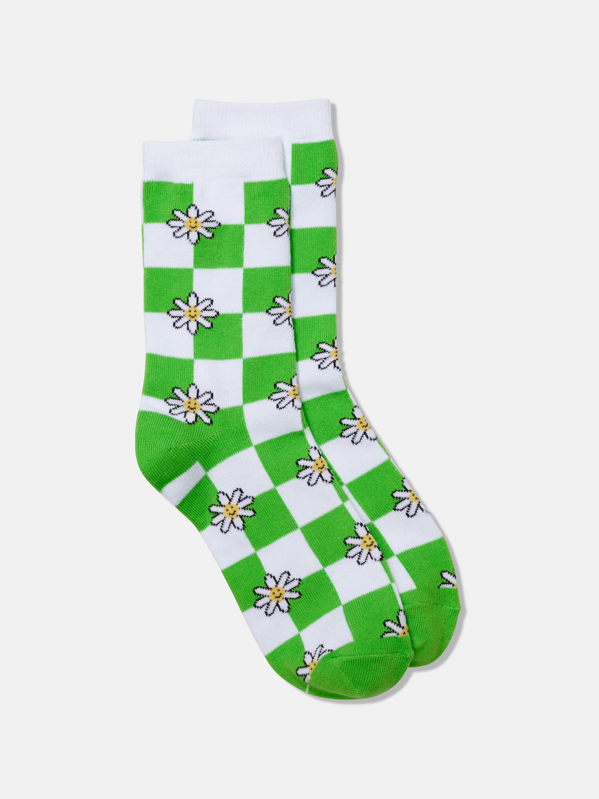 Crew Sock Green Check Smiley Dotti Online